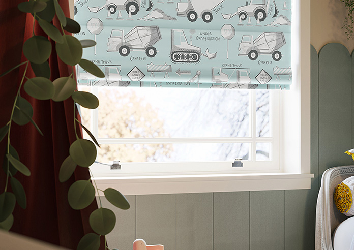 Tinker Town, Seafoam - Twist&Fit Roman Blind - Image 5